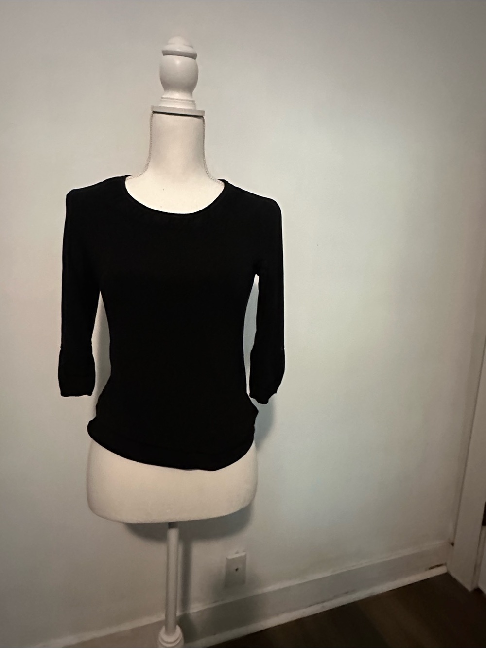 Cato Black Girls' Fitted 3/4 Sleeve Top
